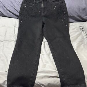 Judy Blue Women's Straight Leg Jeans in Black